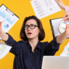 woman overwhelmed by busy responsibilities