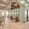 picture of sit stand desks in our open coworking space